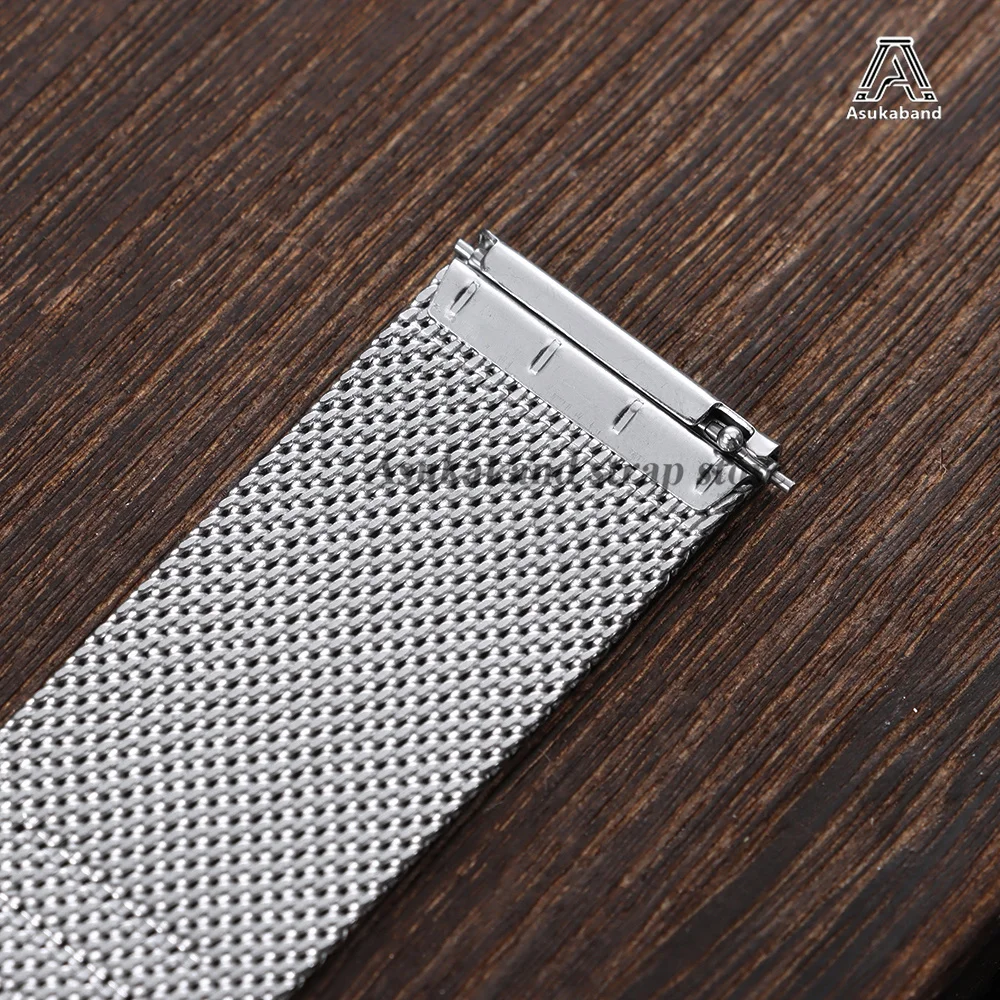 Elegant Milanese Stainless Steel Mesh Strap Bracelet - Universal Fit, Quick Release