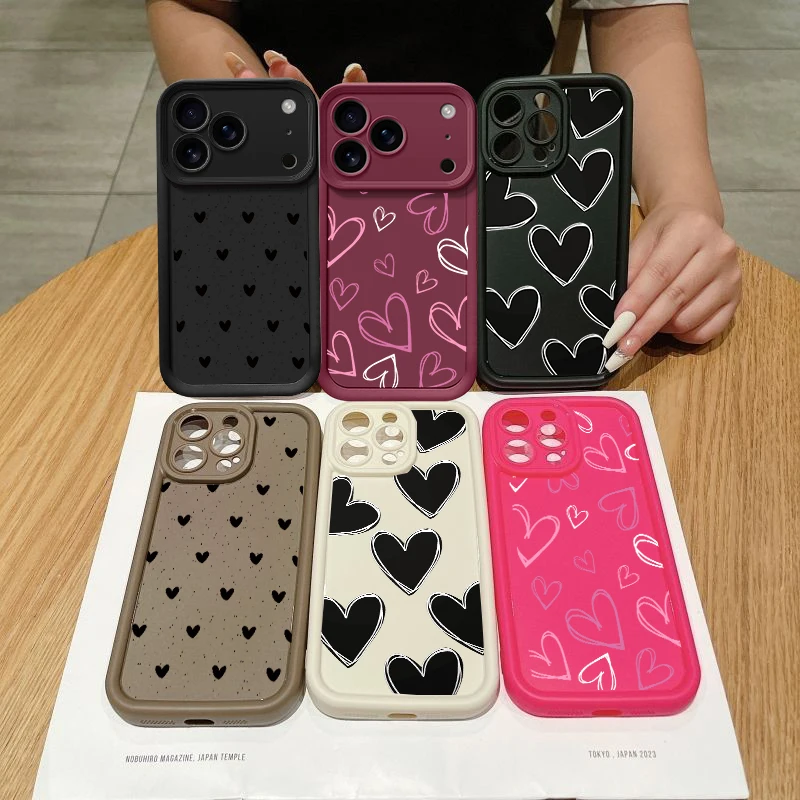 Charming Cartoon Love Heart Protective Phone Case