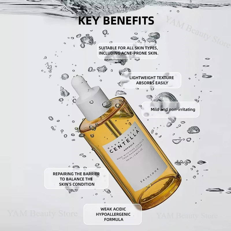 Korean Centella Skin1004 Ampoule Face Serum Moisturizing Whitening Cream and Gentle Cleaning Oil Skincare Original Products Set 5