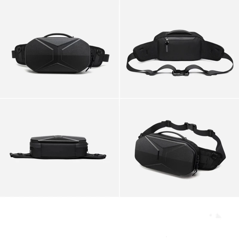 Parcel Purse Hand Bag Functional PC Hard Shell Chest Bag New Sports Men's Bag  Waterproof Waistband