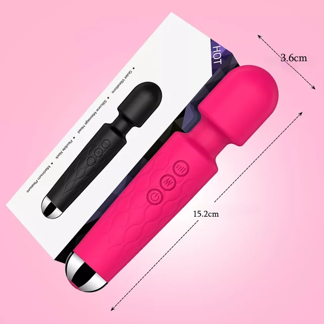 Leistungsstarkes Handmassagegerät, AV-Vibrator, 20-Gang-Zauberstab, vibrierende Massage, magische Ganzkörpertherapie, Motor, Dildo, Masturbator, Sexspielzeug 1