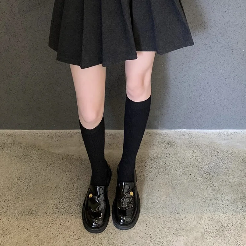 2024 New Women's Leather Shoes Designer Mirror Patent Leather De Trainers Outdoor Cute Lolita Style Thick Water Platform Shoes