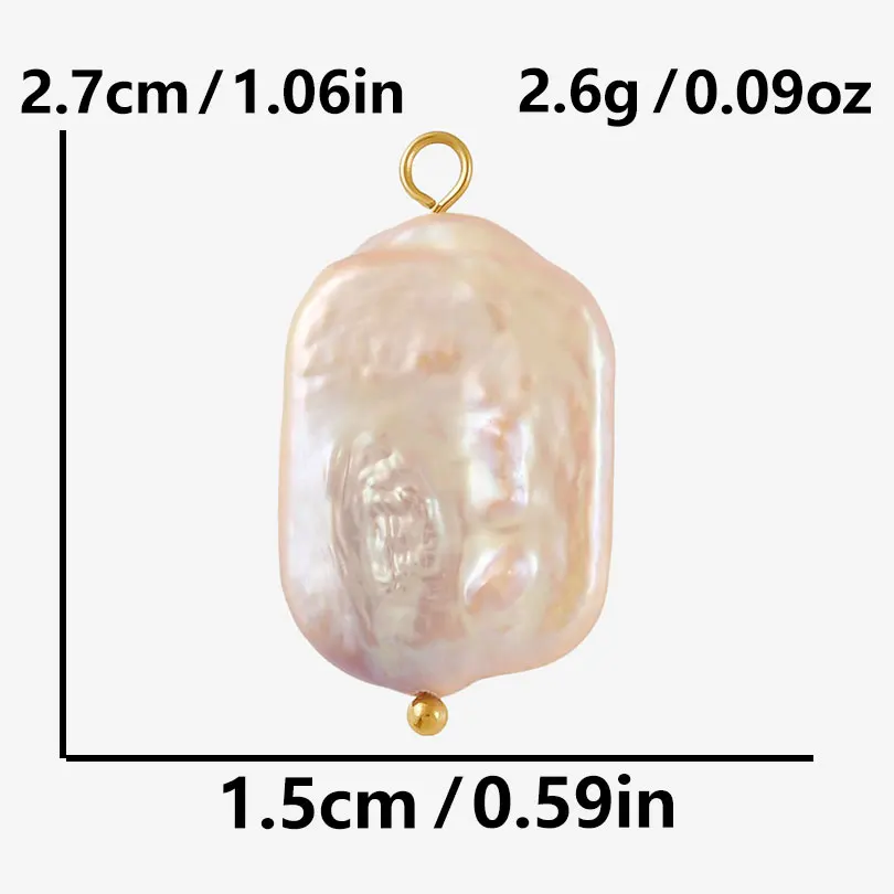 1pc Hohe Qualität Edelstahl Natürliche Süßwasser Perlen Anhänger Textur Unregelmäßige Falten Charme Diy Schmuck Machen Liefert – Detail 6