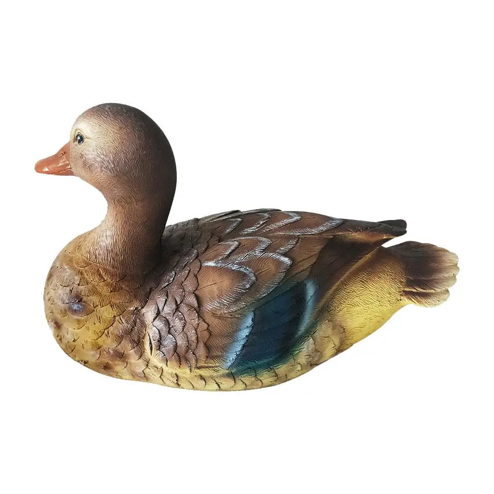 Resin Statue Mandarin Duck Courtyard Pond Floating Swan Not Fade Animal Decorations Ornaments Home To Easy Simulation