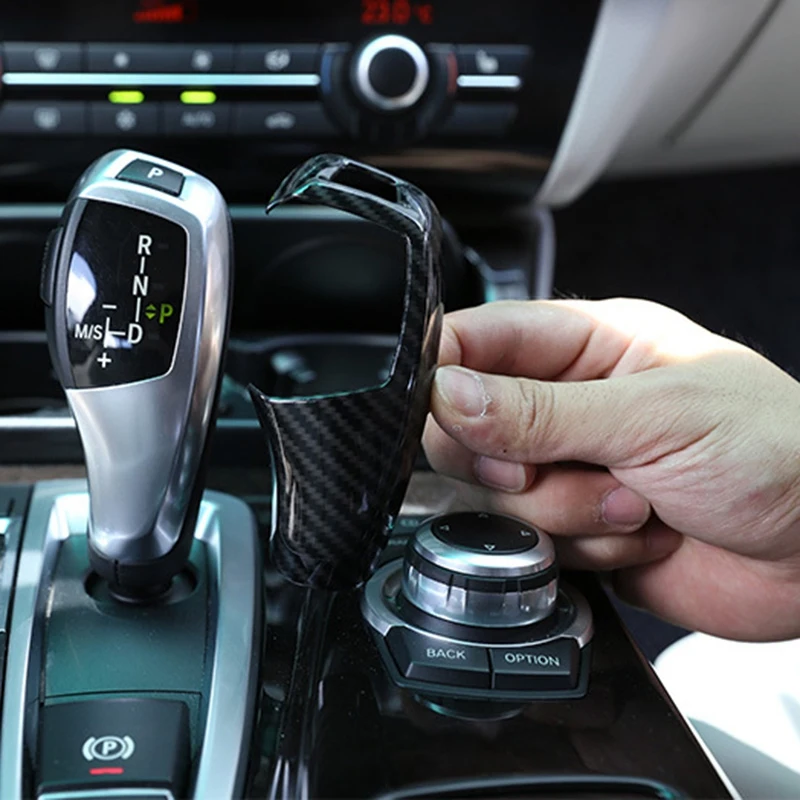 Car Gear Shift Knob Cover for BMW F20 F30 F31 F34 X5 F15 X6 F16 Carbon