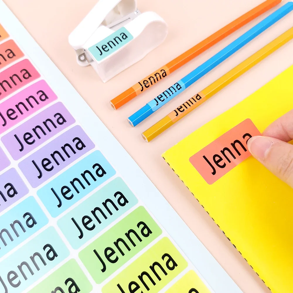 Customized Waterproof Name Labels for Kids' Accessories and School Supplies