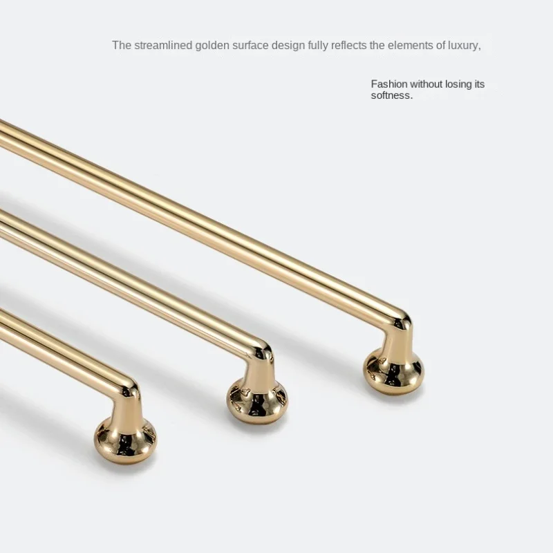 Furniture Cabinet Handle Gold Shiny Luxury Drawer Cupboard Wardrobe Dresser Closet Pull Door Round Ball Knob Wholesale