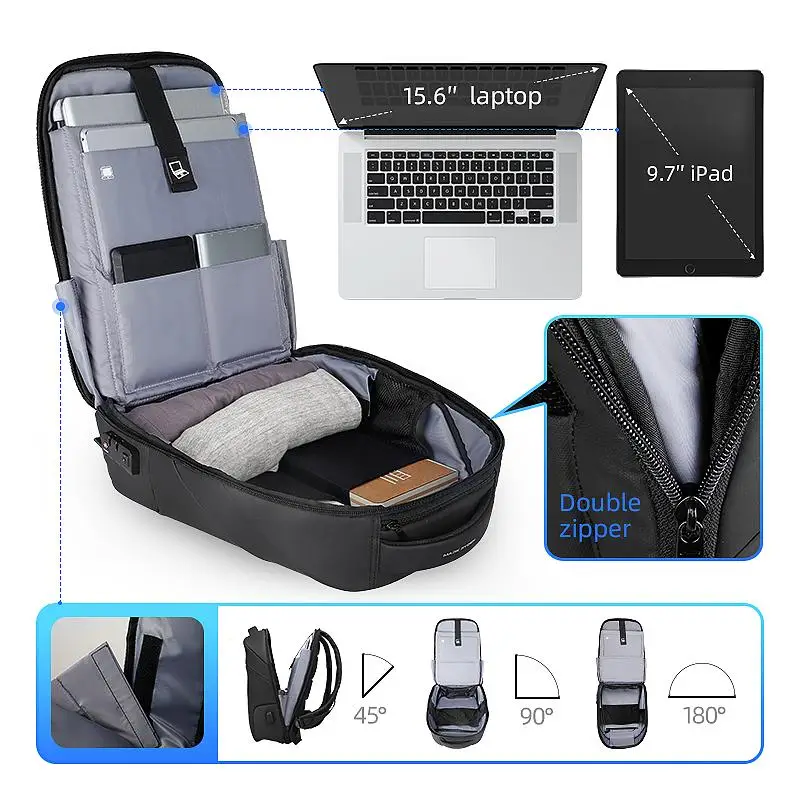 Mark Ryden NEW Anti-thief TSA Lock Men Backpack Waterproof Raincoat 15.6 inch Laptop Bag School Fashion Man Travel Bag 4