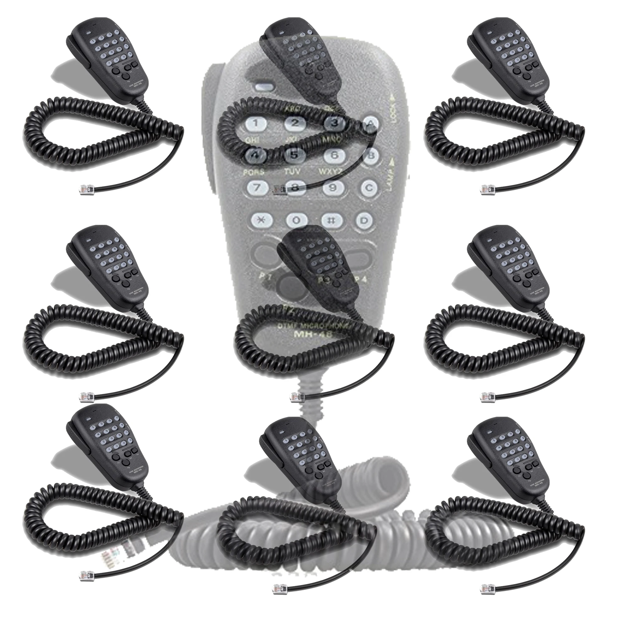 10 Pz Mh-48A6J Mh-48 Microfono Altoparlante Dtmf Per Yaesu Ft-8800R Ft-8900R Ft-7900R Ft-7800R Ft-2900R Ft-1900R Ft-1807 Ft-7100