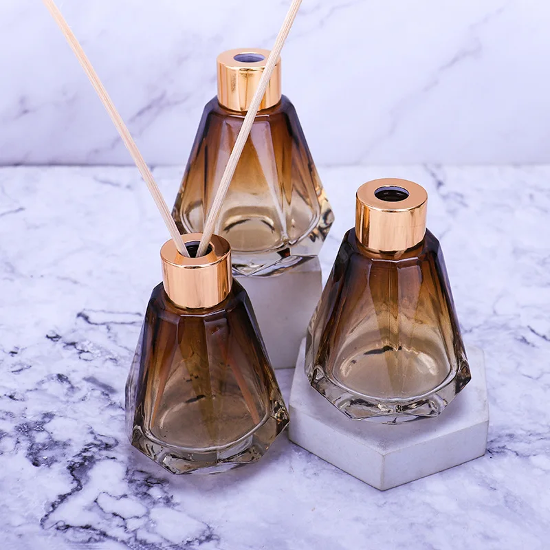 Vintage Brown Aromatherapy Empty Bottle, Aroma Essential Oil Diffusion, Home Decor, Wedding, 60ml, 3Pcs