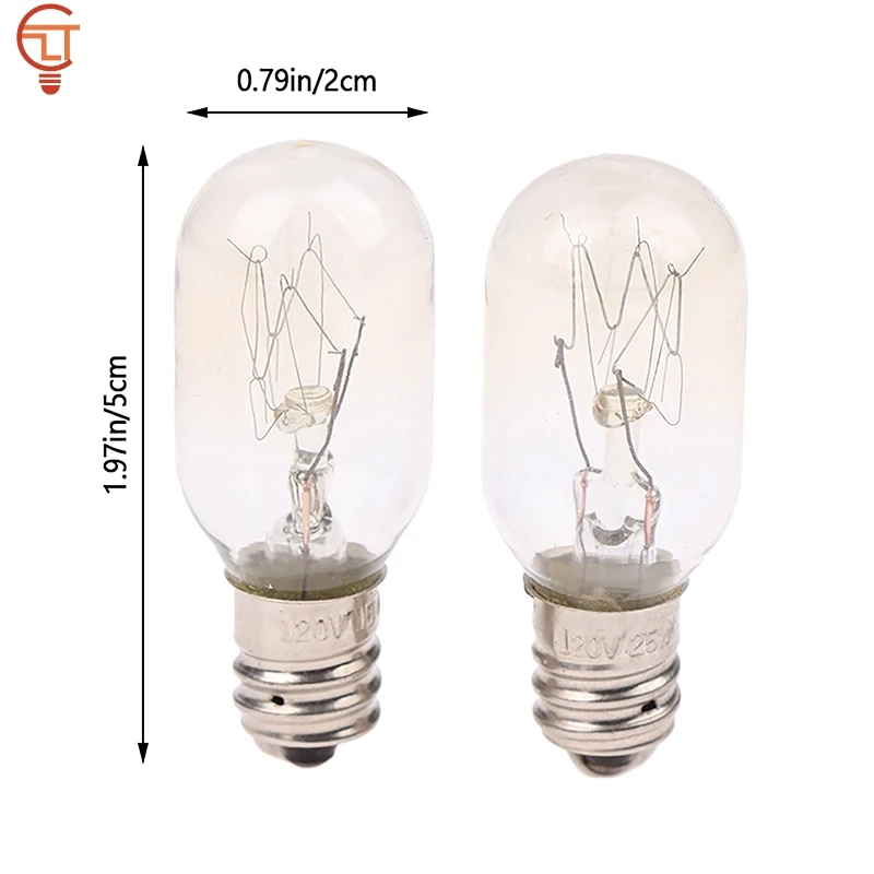 냉장고 오븐 교체 전구, 소금 램프 글로브 전구, 백열 전구, T20, E12, 120V, 15W, 25W, 1PC