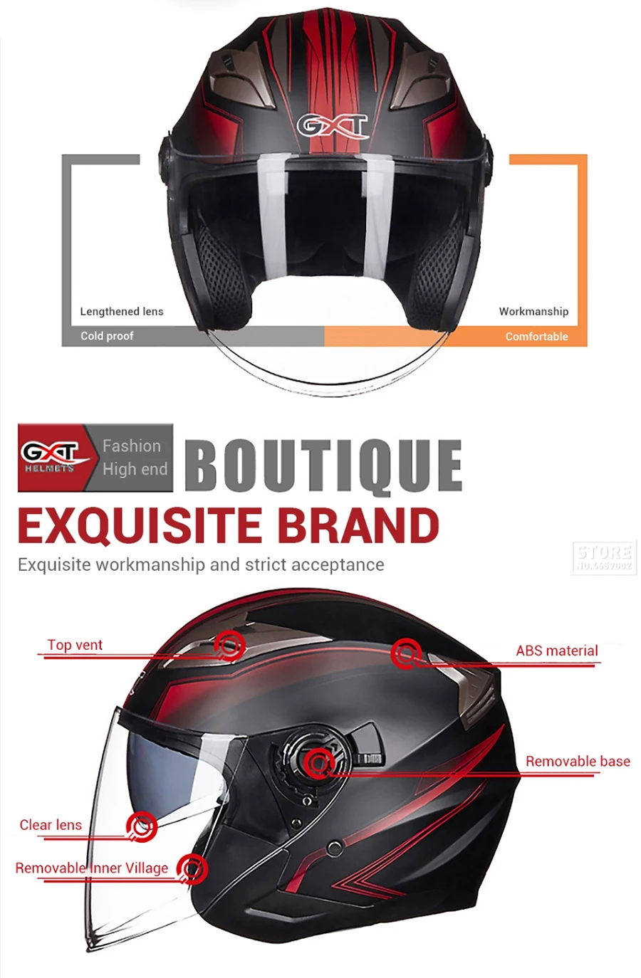 Motorcycle Helmet Half Face