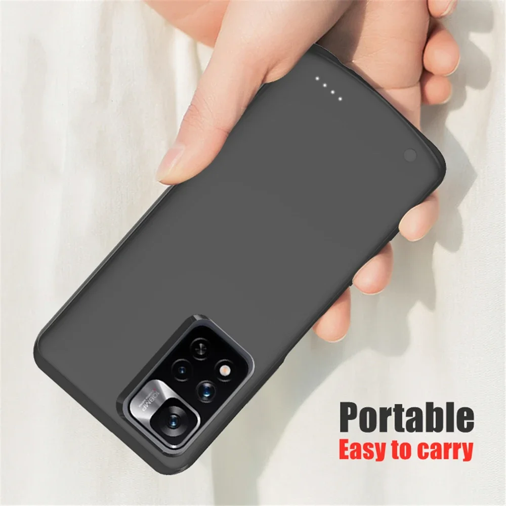 10000mAh For Xiaomi Redmi Note 11 Pro Plus 5G External Battery Cases Portable Power Bank Cover For Redmi Note 11 5G Power Case