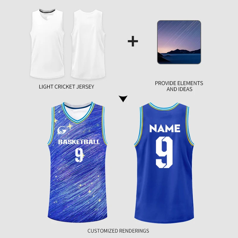 Men Basketball Shirt Sets Professional Full Sublimation Basketball Jersey Breathable Uniform For Adult