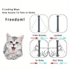 Pet Cat Dog Door Hole Two-way Safety Flap Door Control Free Entry Exit Practical Small Medium Pet Home Door for Glass Panels 5