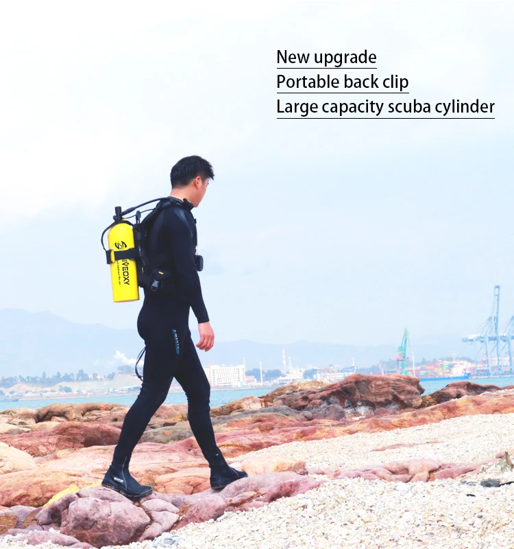 4L Scuba Diving Cylinder Oxygen Tank Set Snorkeling Respirator Fish Gill Oxygen