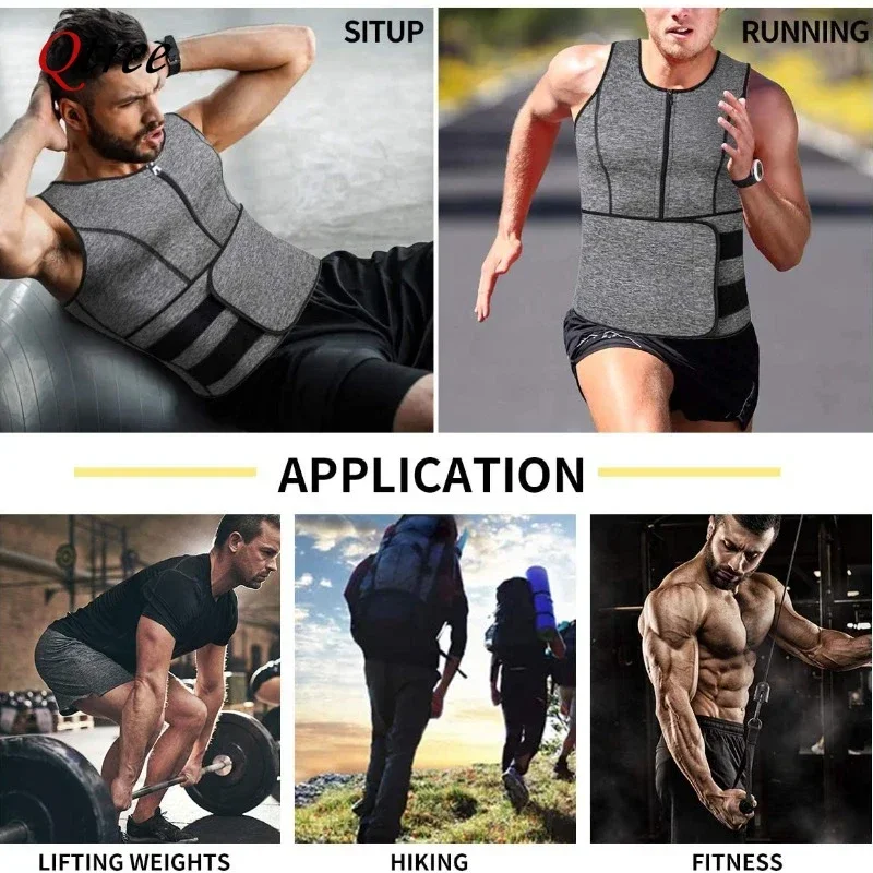 Qtree Men Waist Trainer Abdomen Reducer Body Shaper Fitness Corset
