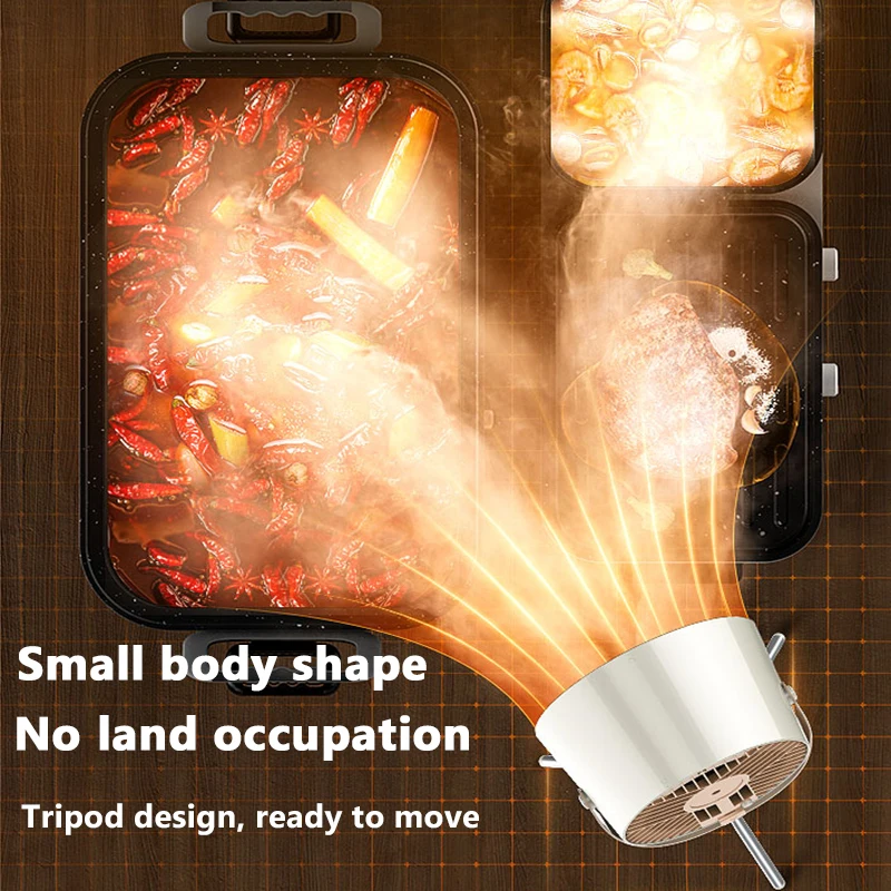 Mini Range Hood Desktop Large Suction Home Restaurant Hot Pot Barbecue Deodorization Fume Purifier