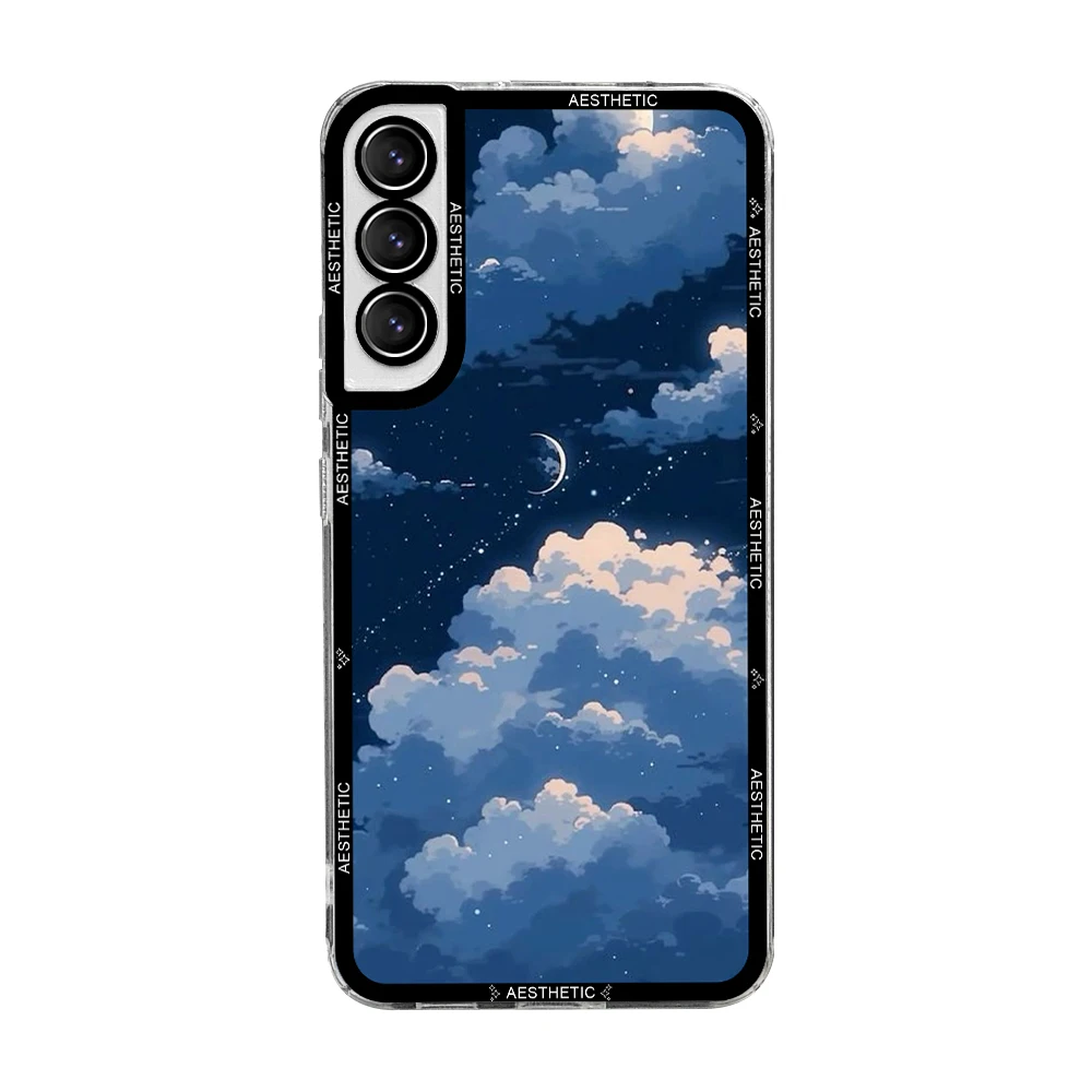 Beautiful Y2K Aesthetic Clouds and Moon Phone Case - Soft Cover