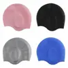 1Pcs Men Women Adults Silicone Swimming Caps High Elastic Waterproof Diving Bathing Hats With Ear Protect Pool Accessories 5