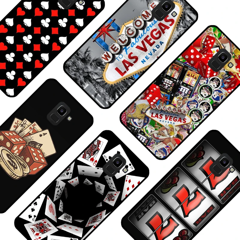 Custodia Morbida Per Cover Posteriore Las Vegas Casinò Poker Per Samsung J7 J5 J3 2016 A3 A5 2017 A6 A8 J6 J4 Plus J8 A7 A9 2018