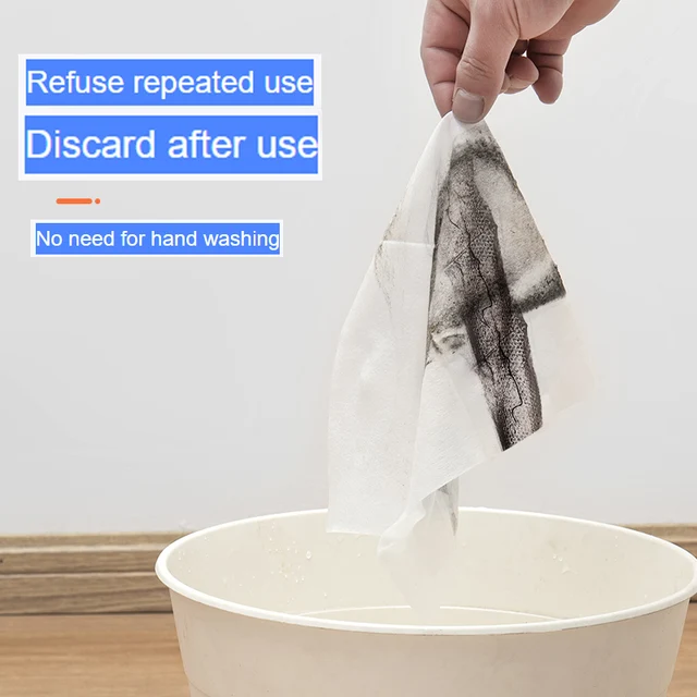 100 pz Usa E Getta Elettrostatico Rimozione Della Polvere Mop di Carta di Casa Cucina Bagno Panno di Pulizia di Ricambio Mop Testa Panno 4