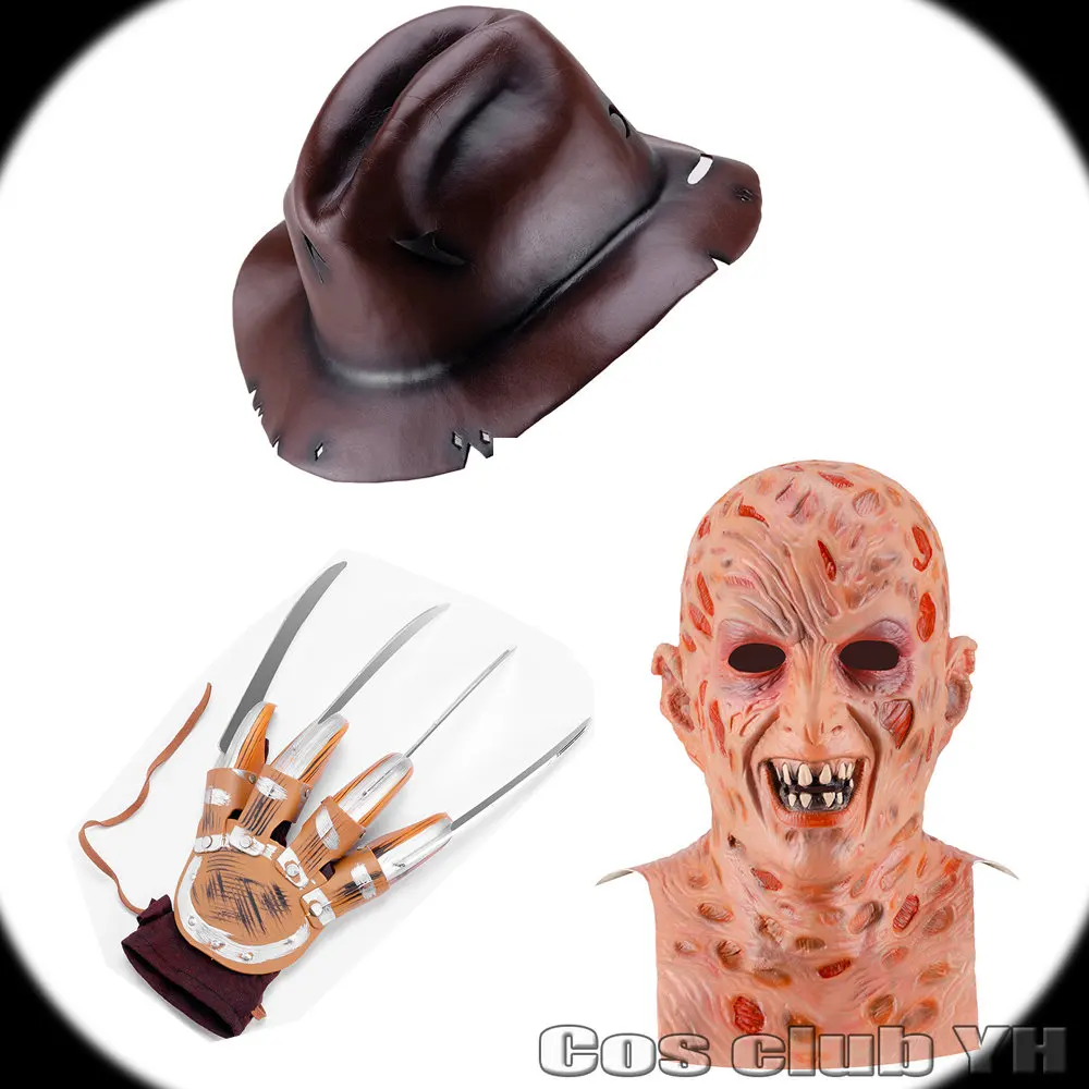 Killers Jason Mask Freddy Krueger Gloves Horror Movies Scary Latex Headgear Cosplay For The Halloween Party Costumefor Emulsion