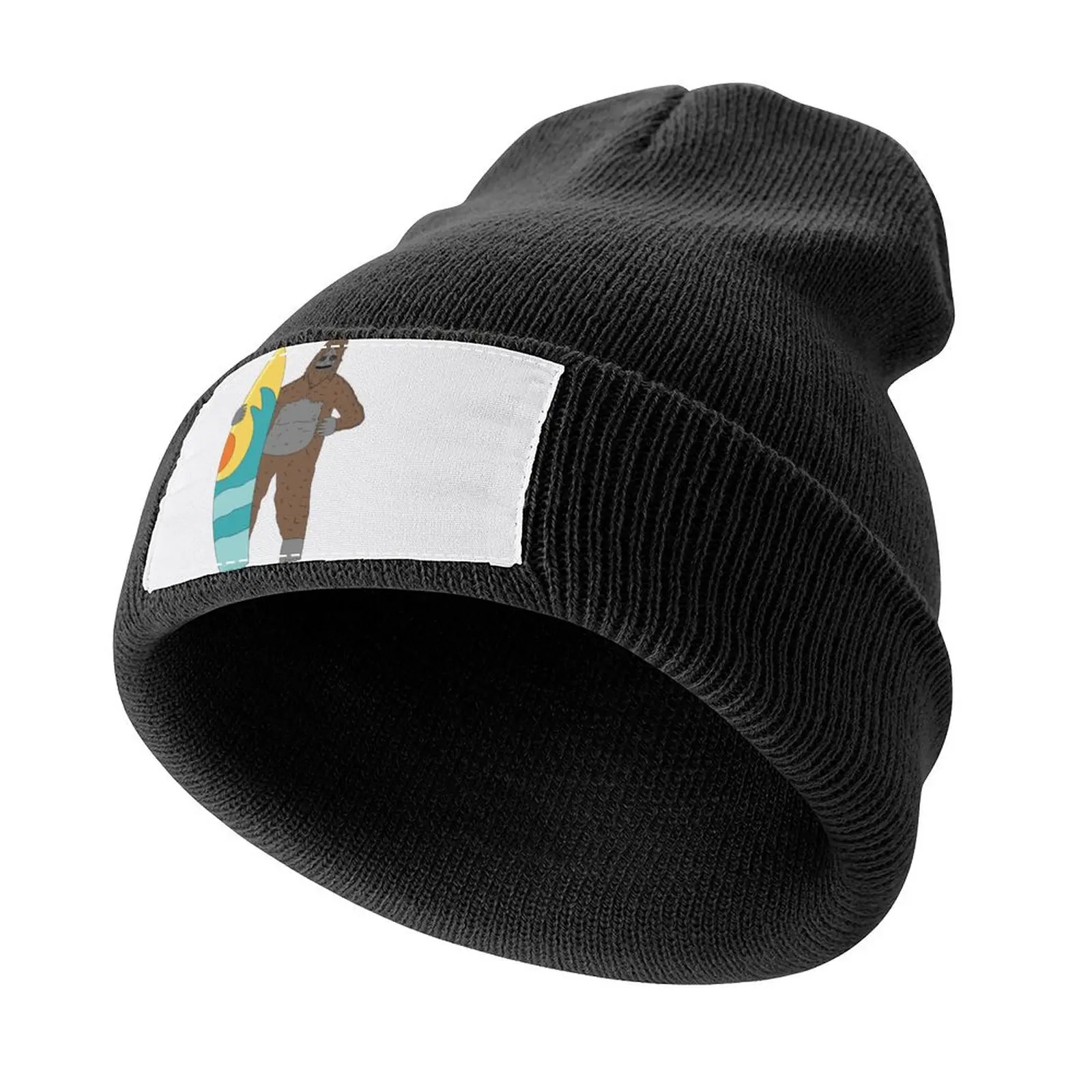 

Big lez show holding day on beach Knitted Cap Icon hard hat Cap Men's Women's