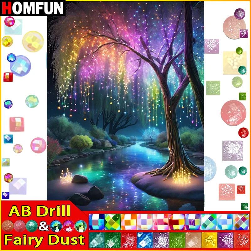 HOMFUN Fairy Dust AB Full diamond Painting 