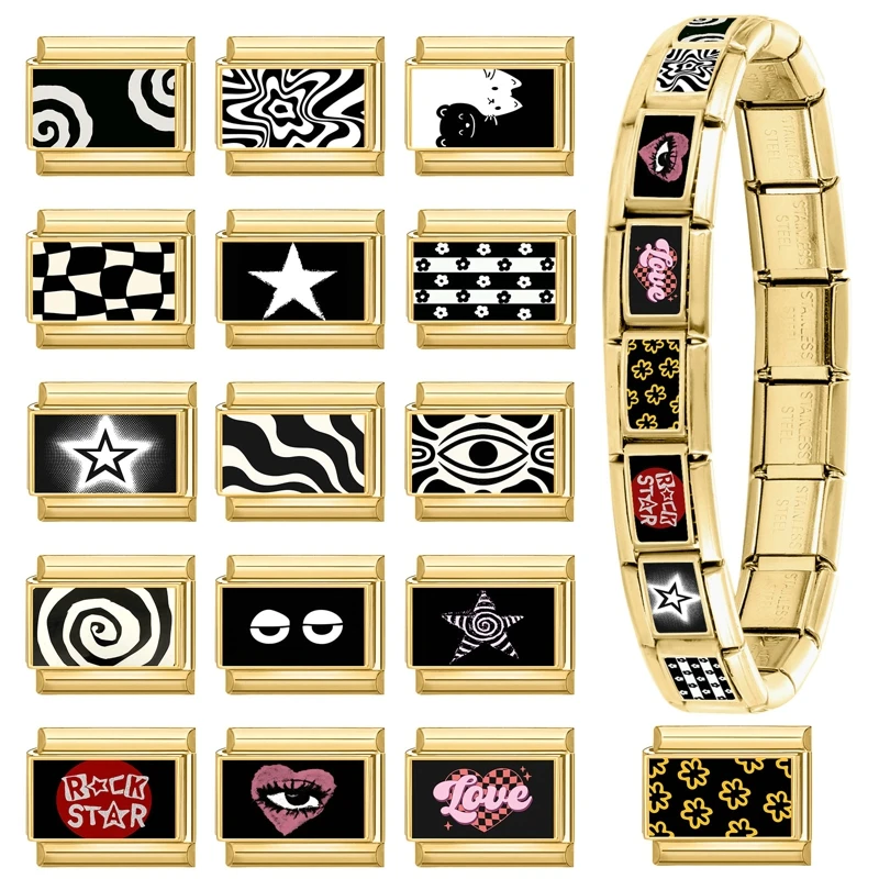Vintage Golden Y2K Charm Bracelet Stainless Steel