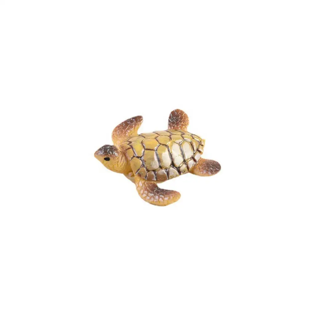 1pc Mini Sea Turtle Model Resin Ornaments Aquarium Fish Tank Home Landscape Decoration Accessories Fine Workmanship Layout Prop