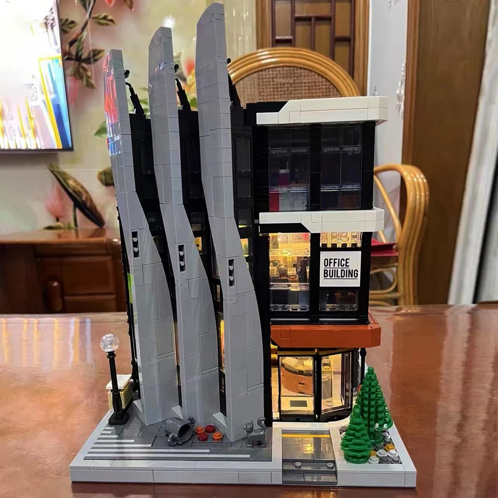 

Street View Series Office Building Blocks Creative Expert City Office building Modular Brick Toys For Kid Birthday Gift MOC 7702