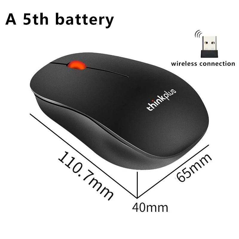 Mouse Lenovo Thinkplus M80 Wireless Mouse Bluetooth Office Black