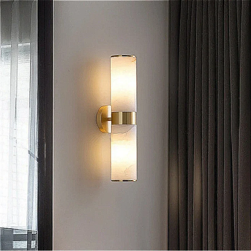 Modern home LED wall lamp room Living room bedroom bed decoration wall lamp study art designer retro marble