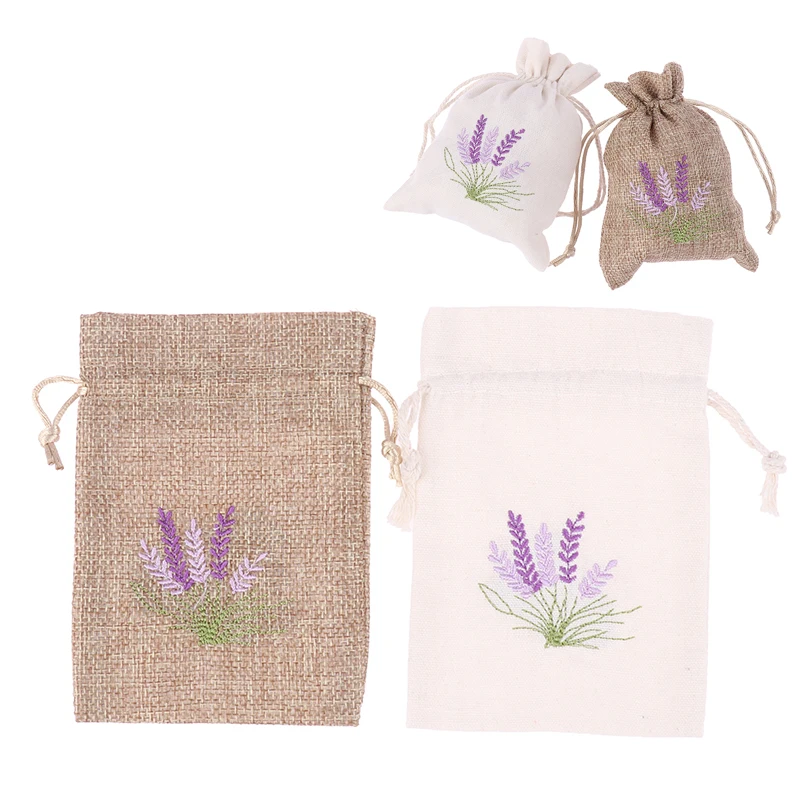10 Sacchetti Vuoti In Cotone Con Coulisse Per Lavanda E Profumi – Per Armadi, Cassetti E Decorazioni