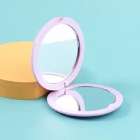 1pc Portable Round Pocket Folding Makeup Mirrors for Girls Women Mini Pocket Vanity Mirror Styling Aceesories Wholesale 4 Colors 2