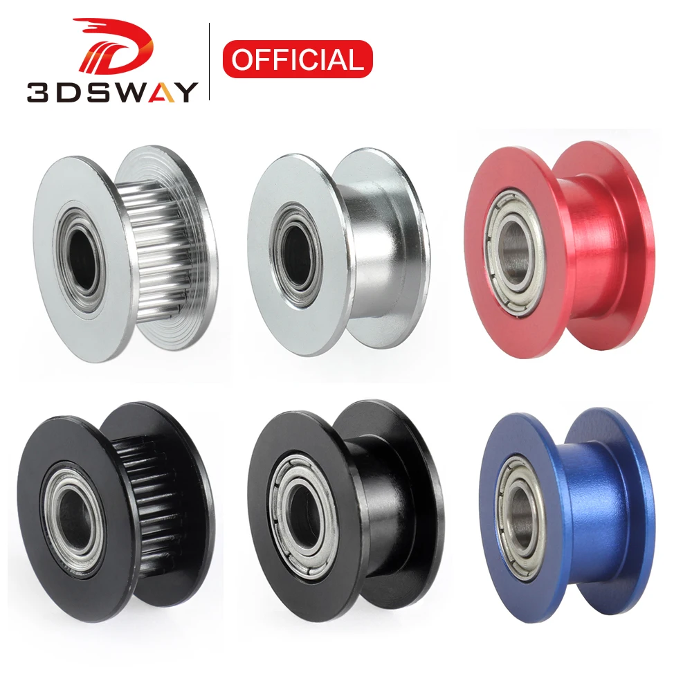 3DSWAY 3D Printers Parts GT2 Idler Timing Pulley 20 Tooth Wheel Bore