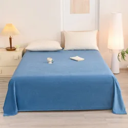 Plush Winter Warmth Solid Milk Fleece Sheet - 120x230cm 1pcs (Bentley Blue)