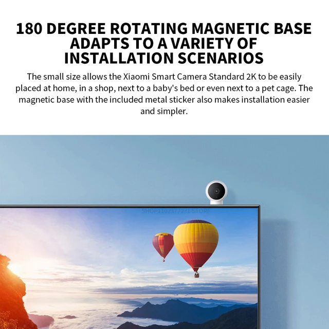 XIAOMI Smart IP Camera Standard Edition 2K HD Infrared Night Vision CCTV Voice Intercom AI Alarm Magnetic Base Home WiFi Videcam 4