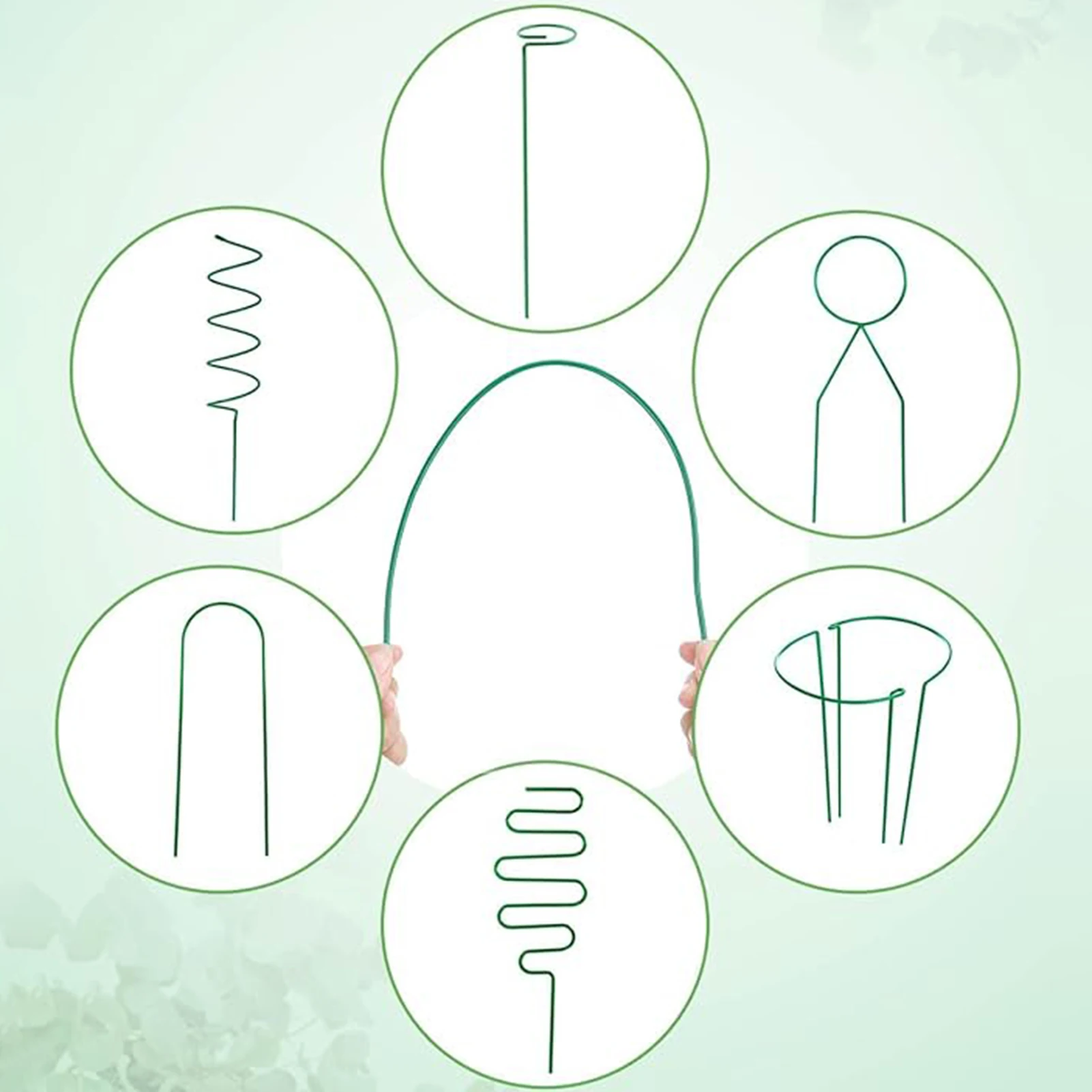 12M Flower Support Stick with 20 Clips Potted Plant Support Sticks Sturdy Plant Supporting Fixing Stake for Garden Potted Plants