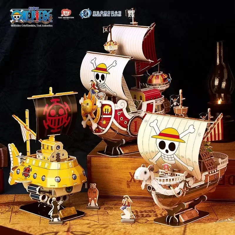 3D Puzzle Paper One Going Merry Piece Polortang Thousand Sunny Assembled Model Game Pirate Ship Toys For Kids Gifts