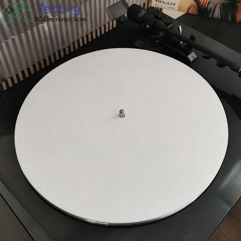새로운 1개 슬립 매트 펠트 턴테이블 플래터 매트 LP 바이닐 레코드 오디오 교체 DIY 액세서리 오디오파일용 두꺼운 턴테이블 매트