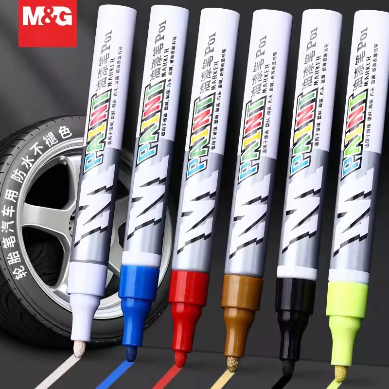 Colors paint Note Marker pen Non-fade color waterproof white paint tire letter disc pen Oil paint shoe graffiti signature find note white grid блокнот