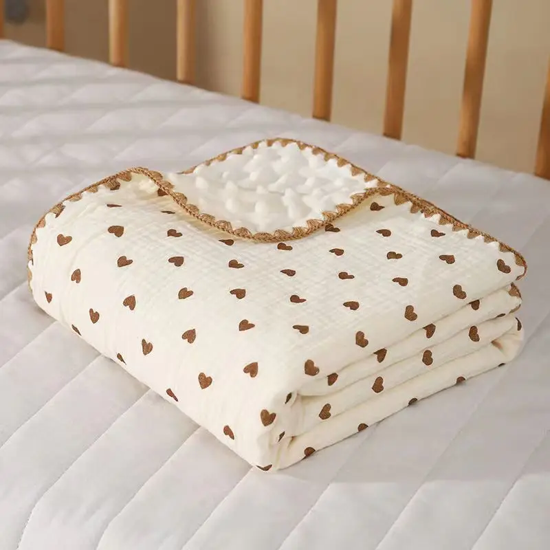 Newborn Baby Pure Cotton Dot Dot Blanket for Outing and Nap Time-Machine Washable