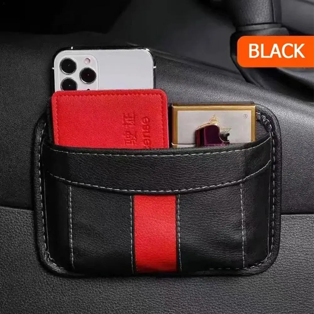 

Автомобильная кожаная сумка для хранения, мини-органайзер для мусора, подвесная сумка для мобильного телефона, для хранения, поддержания порядка, зарядки, автомобильные аксессуары