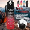 Sports Water Bottle with Time-Tracking Straw Leak Proof Locking Flip Cover for Easy Carry Ideal for Outdoor Adventures 1