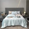 Grade A Washable Ice Silk Summer Quilt Set or 1 Pcs Quilt Skin-friendly  Air Conditioning Embroidered Comforter Summer Blanket 2