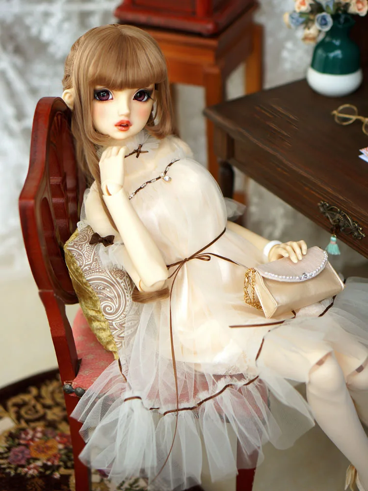 

Doll clothes bjd doll lace dress for 1/4 BJD doll clothes dress lovely charming graceful two colors