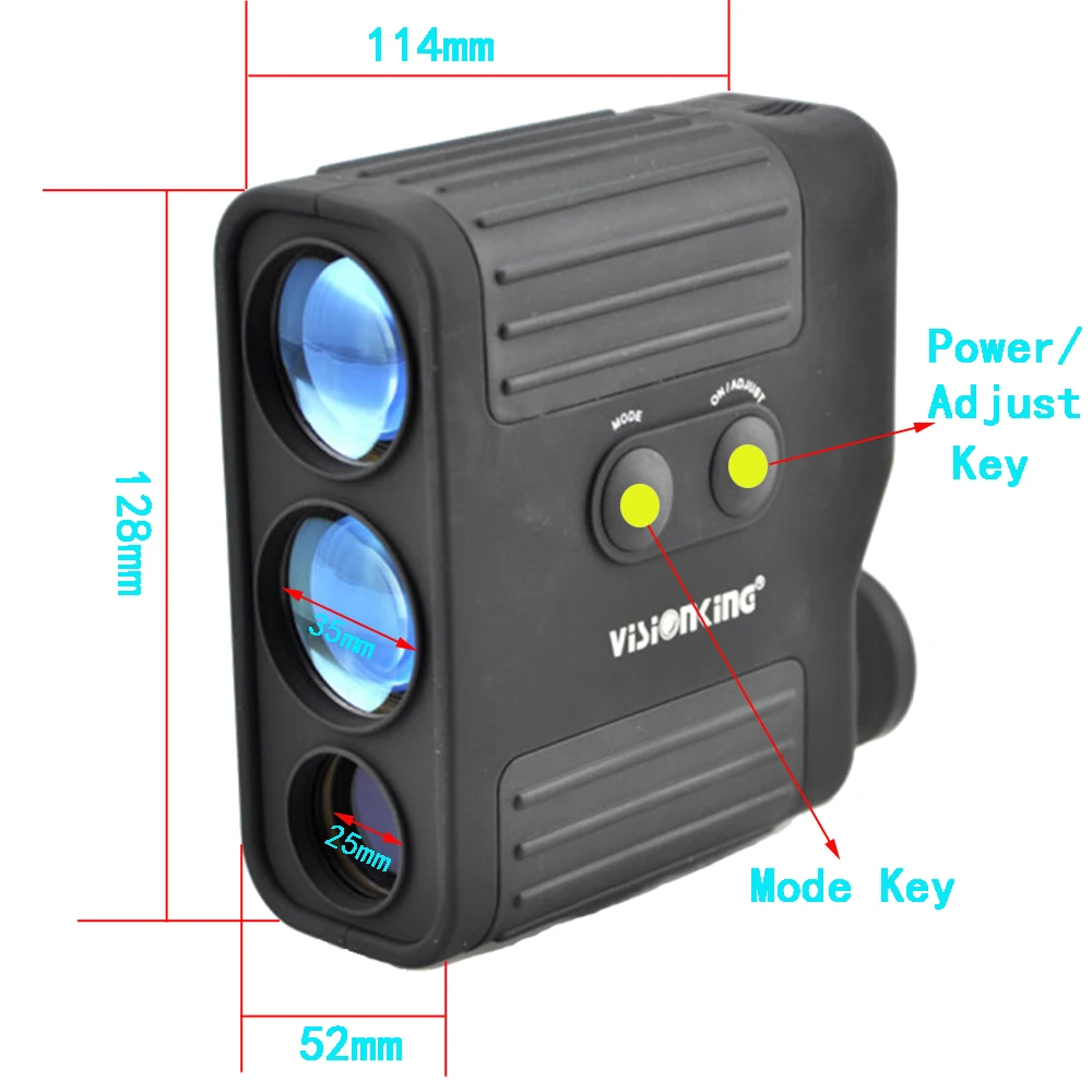 Visionking 7X25 Golf Laser Binocular Rangefinder LCD 1500M Distance Meter Outdoor Professional Hunting Tester FOV 8 &deg; Telescope