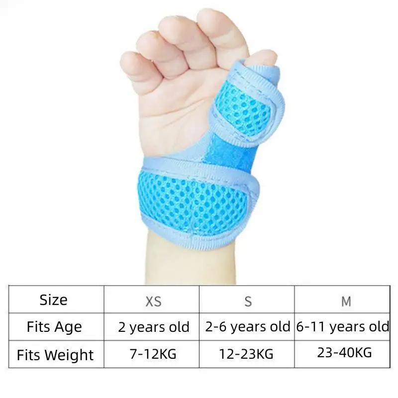 Kids Thumb Wrist Stabilizer Splint for Children Thumb Support Pain Relief Arthritis Tendonitis Lightweight Breathable Wristbands 2